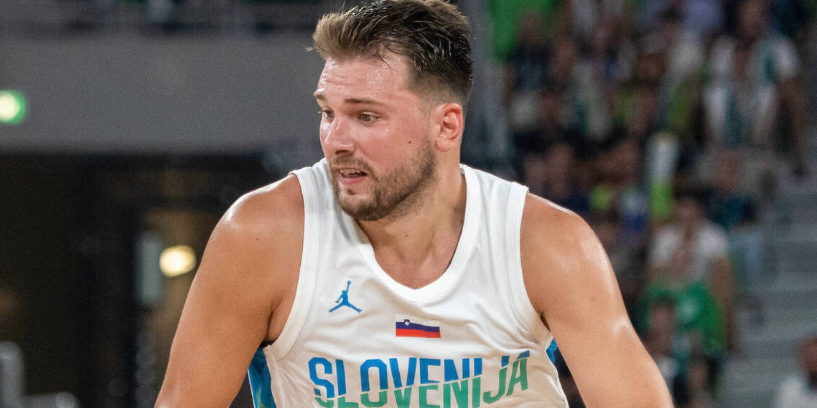 Luka Doncic of Slovenia seen in action during the International friendly basketball game between Slovenia and Greece at Arena Stozice. Final score; Slovenia 91: 98 Greece. (Photo by Milos Vujinovic / SOPA Images/Sipa USA)