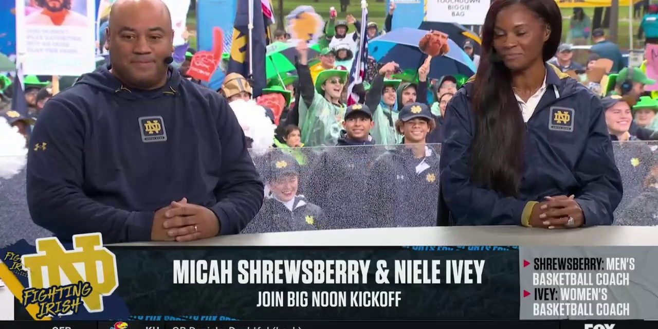 Notre Dame basketball coaches Micah Shrewsberry and Niele Ivey join 'Big Noon Kickoff" to talk upcoming season |  Big Noon Kickoff
